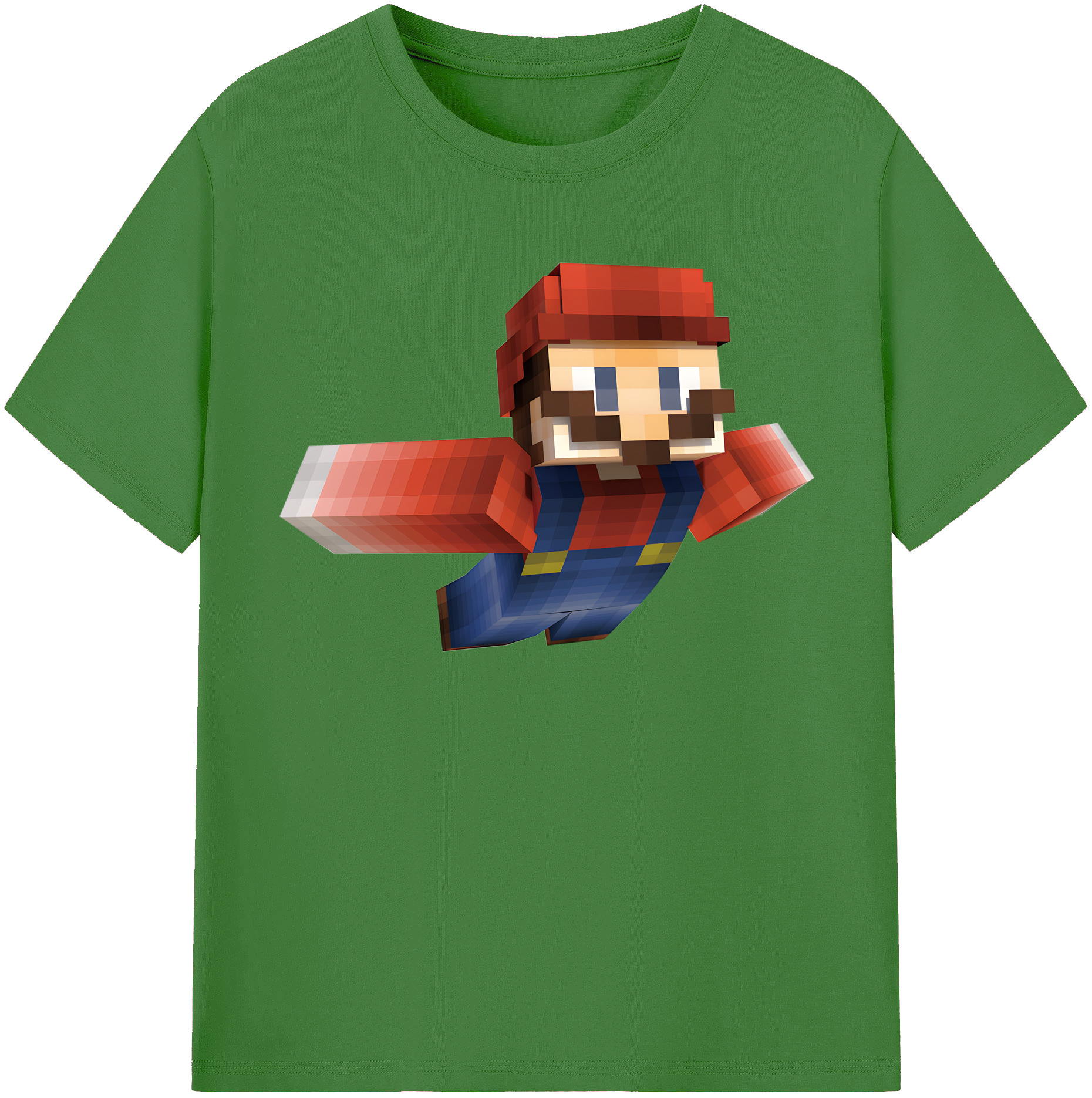 （画像用） マインクラフト ブロックの世界 Minecraft MC Block world レディースカジュアルプリントTシャツ（綿100％）